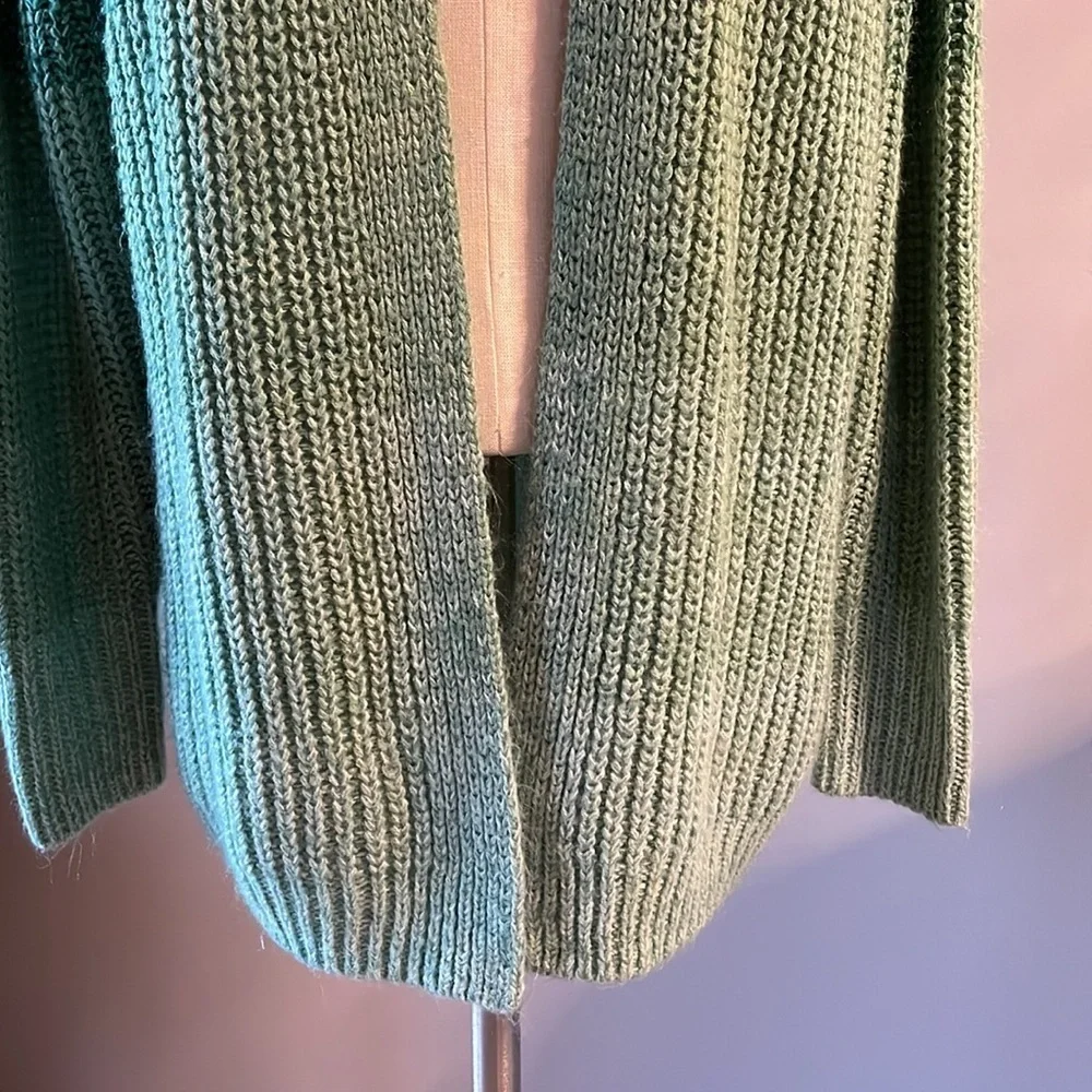 BP women’s GREEN OMBRÉ cardigan sweater open front oversized small